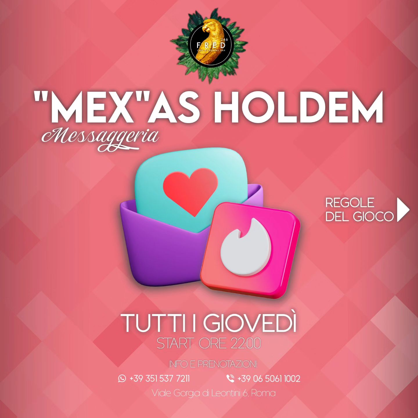 “MEX”AS HOLDEM, il gioco di messaggeria per single, coppie e… relazioni compli…